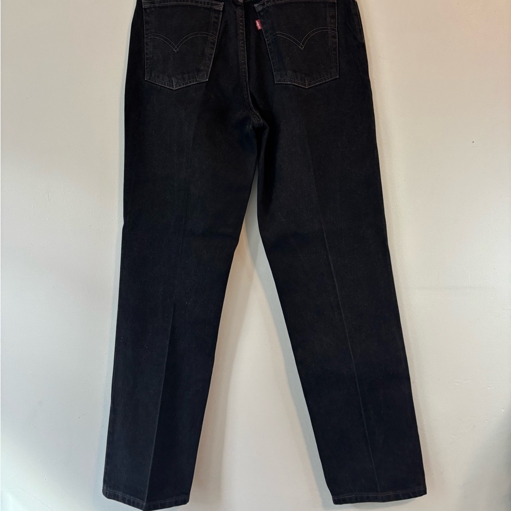 Y2K Grunge Black Levis High Waist Jeans Women’s 512 Slim Fit Straight Leg 11 JR - Picture 3 of 13